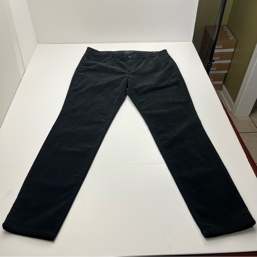 Kut from the Kloth Diana Skinny Corduroy Women’s Size 16 Black Pant Fall NEW